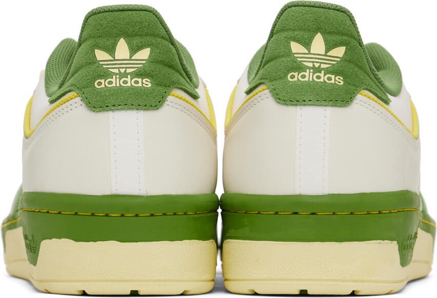 Adidas Originals White & Green Rivalry Low 86 Sneakers