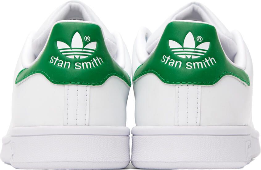Adidas Originals White & Green Stan Smith Sneakers - Picture 2