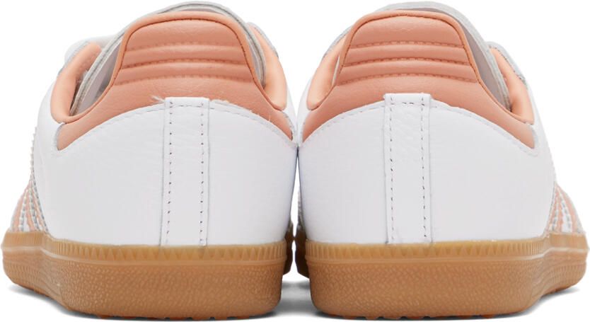 Adidas Originals White & Pink Samba OG Sneakers
