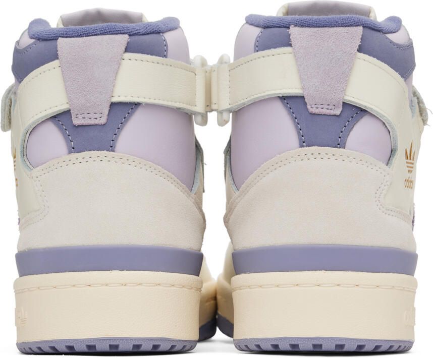 Adidas Originals White & Purple Forum 84 Sneakers