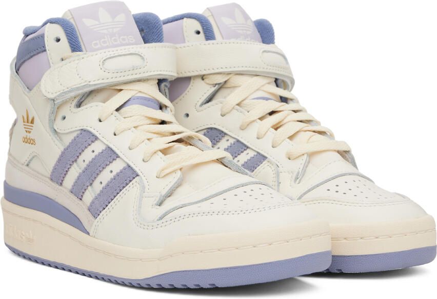 Adidas Originals White & Purple Forum 84 Sneakers - Picture 2