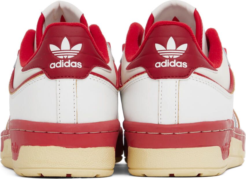 Adidas Originals White & Red Rivalry Low 86 Sneakers