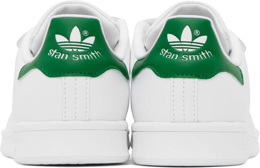 Adidas Originals White & Green Stan Smith Sneakers