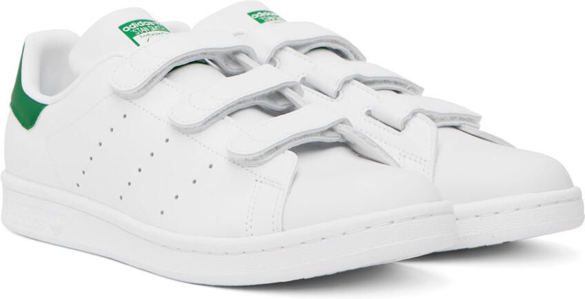Adidas Originals White & Green Stan Smith Sneakers - Picture 9