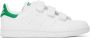 Adidas Kids White & Green Stan Smith Velcro Little Kids Sneakers - Thumbnail 1