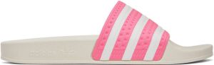 Adidas Originals Pink & White Adilette Slides