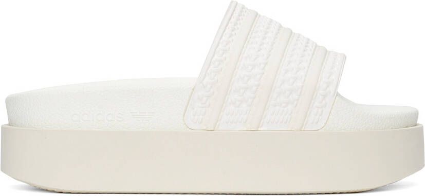 Adidas Originals White Adilette Bonega Slides