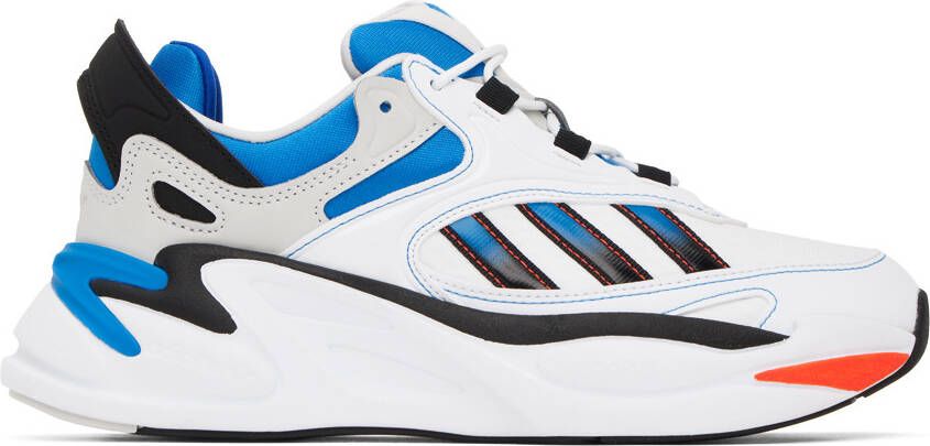 Adidas Originals White & Blue Ozmorph Sneakers