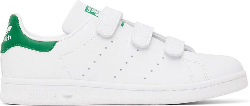 Adidas Originals White & Green Stan Smith Sneakers - Picture 16