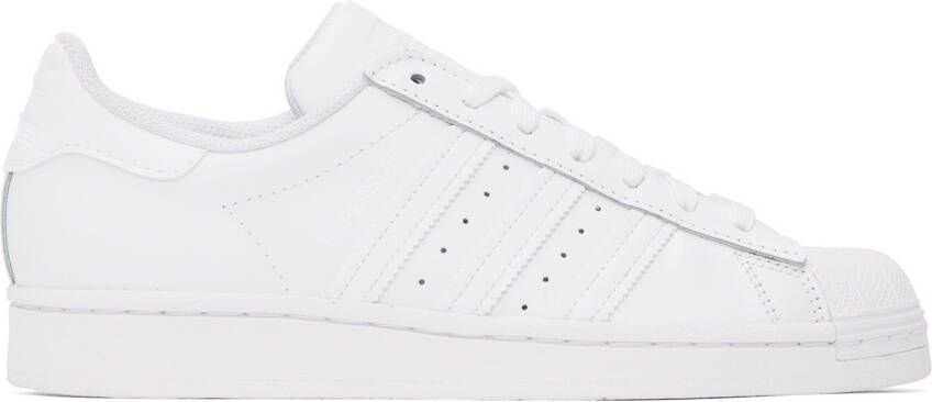 Adidas Originals White Superstar Sneakers - Picture 4