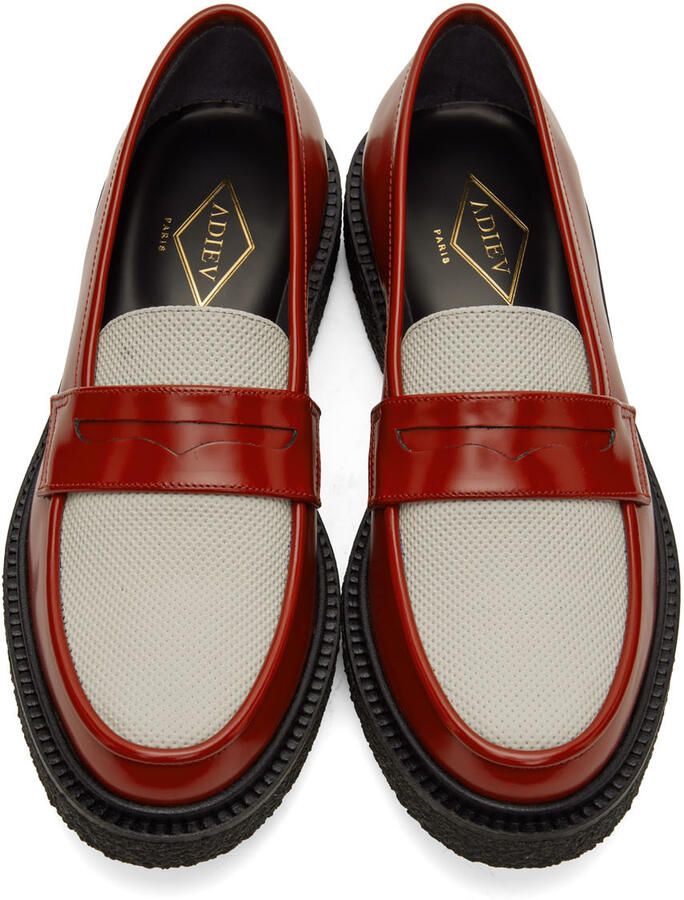 Adieu Red & White Type 5 Loafers