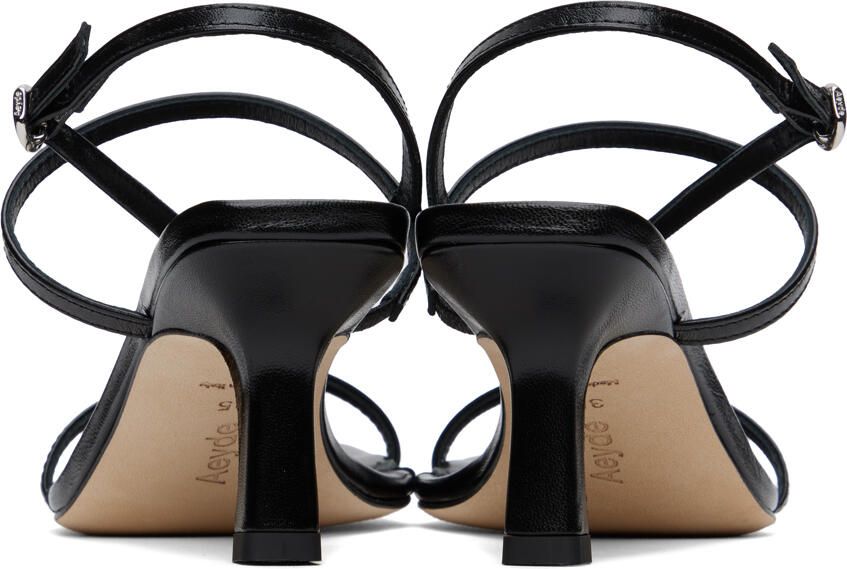 Aeyde Black Elise Heeled Sandals