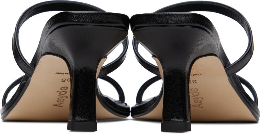 Aeyde Black Margo Heeled Sandals