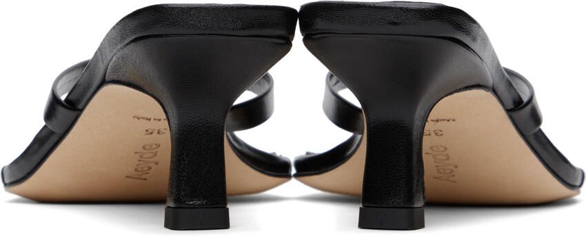 Aeyde Black Wilma Heeled Sandals