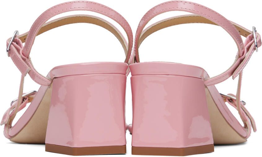 Aeyde Pink Greta Heeled Sandals
