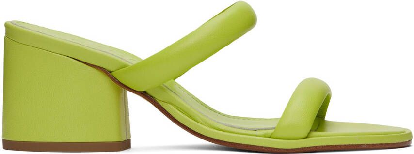 Aeyde Green Barbara Heeled Sandals