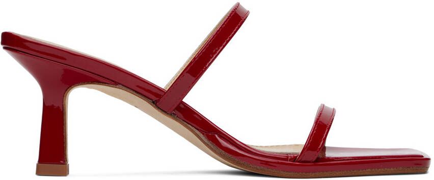 Aeyde Red Margo Heeled Sandals