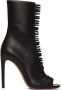 ALAÏA Black Leather Lace-Up Heels - Thumbnail 1