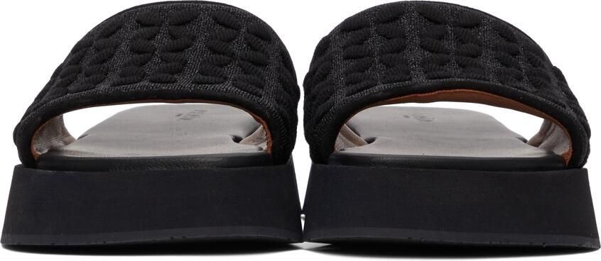 ALAÏA Black Petals Platform Mules - Picture 2