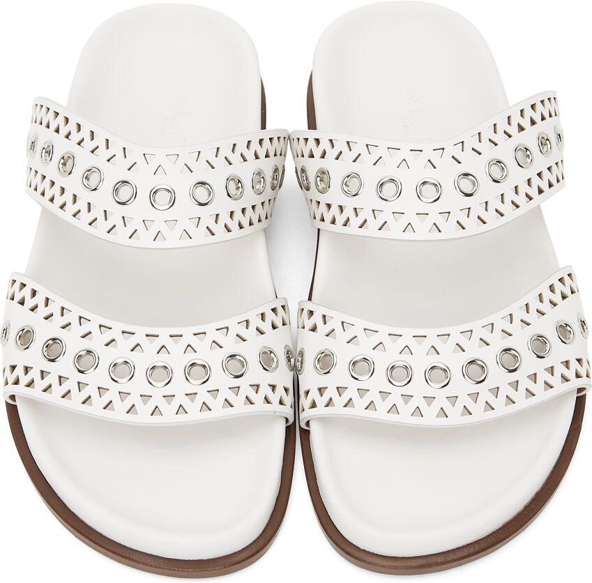 ALAÏA White Strap Sandals - Picture 1