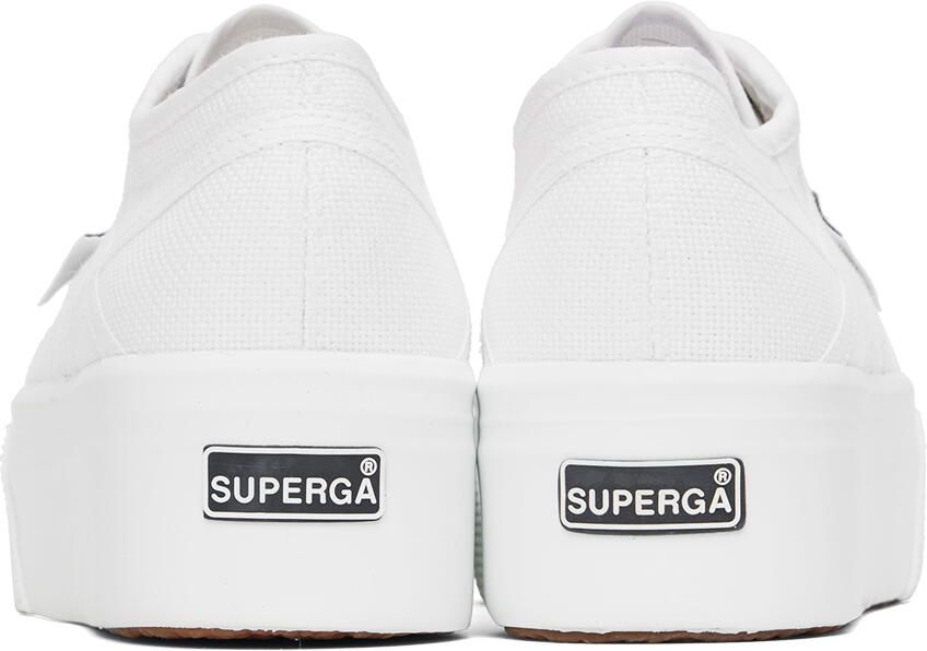 ALAÏA White Superga Edition Platform Sneakers - Picture 1
