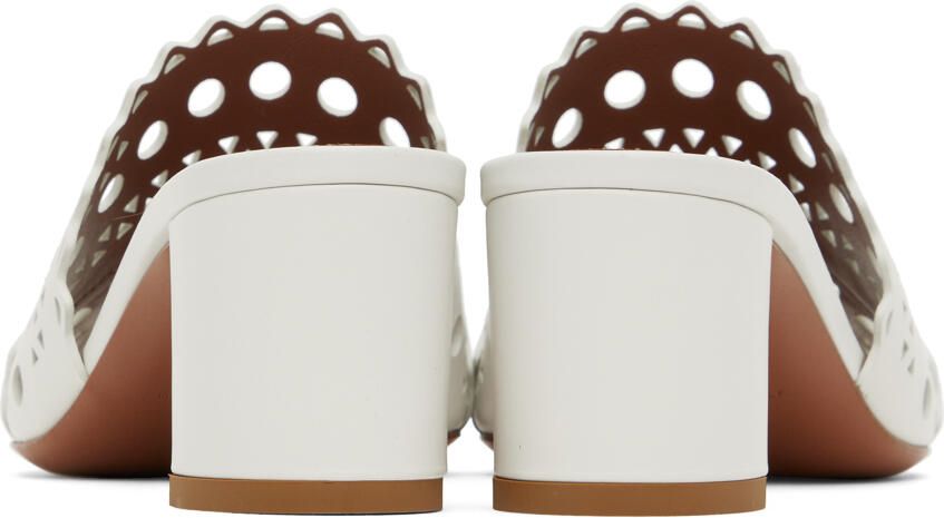 ALAÏA White Vienne Heeled Sandals - Picture 1