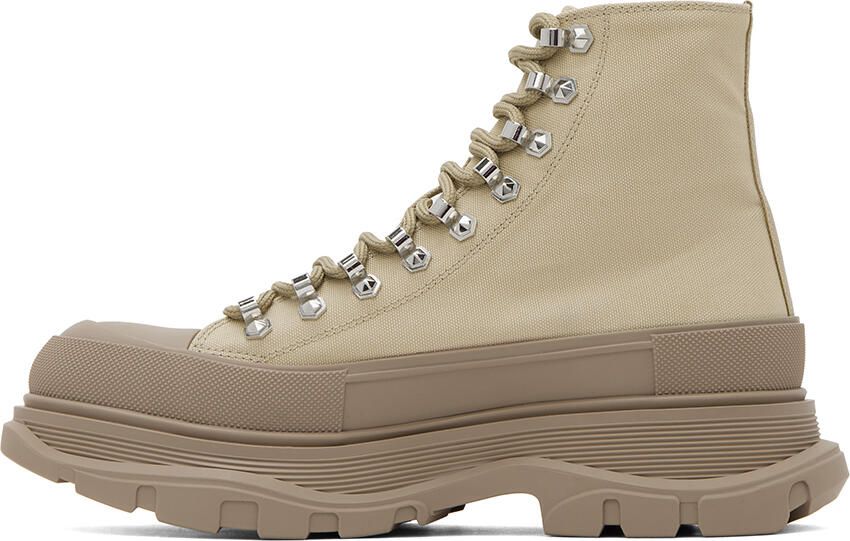 Alexander McQueen Beige Tread Slick Boots - Picture 3