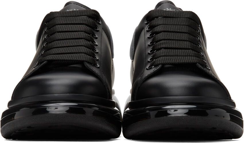 Alexander McQueen Black & Silver Oversized Sneakers - Picture 2