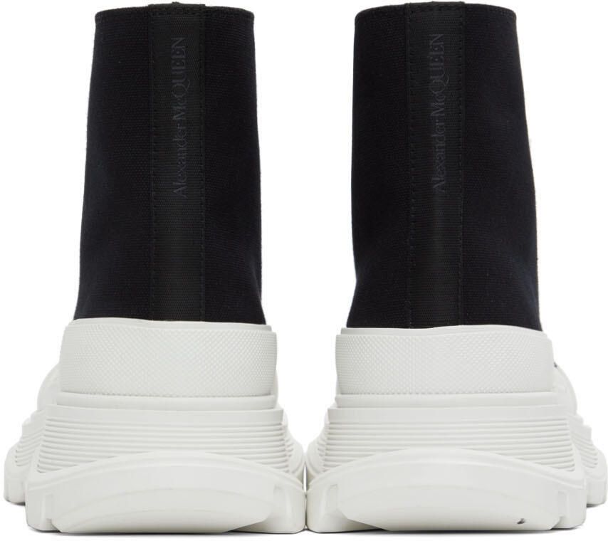 Alexander McQueen Black & White High Tread Slick Sneakers
