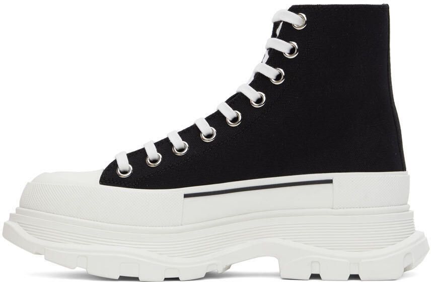 Alexander McQueen Black & White High Tread Slick Sneakers - Picture 3