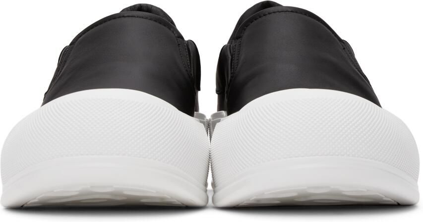 Alexander McQueen Black & White Plimsoll Slip-On Sneakers - Picture 2