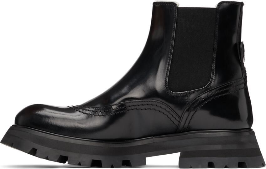 Alexander McQueen Black Brogue Boots - Picture 4