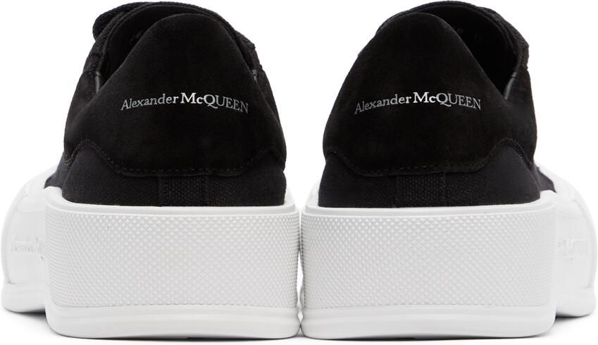 Alexander McQueen Black Deck Plimsoll Sneakers - Picture 2