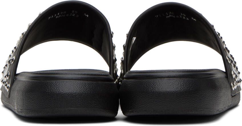 Alexander McQueen Black Graffiti Slides