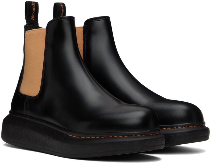 Alexander McQueen Black Hybrid Chelsea Boots - Picture 2