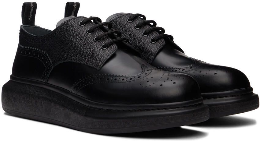 Alexander McQueen Black Hybrid Lace-Up Brogues - Picture 2