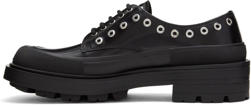 Alexander McQueen Black Leather Derbys - Picture 3