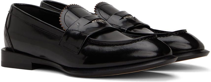 Alexander McQueen Black Leather Loafers - Picture 2