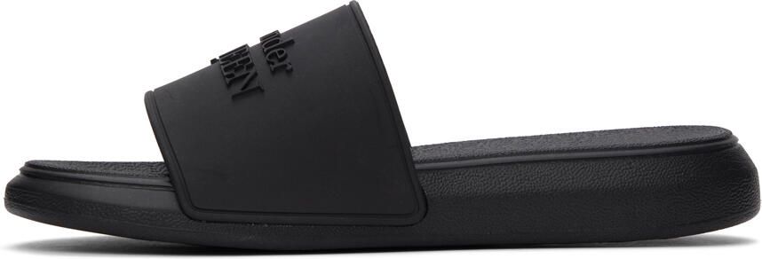 Alexander McQueen Black Logo Pool Slides - Picture 3