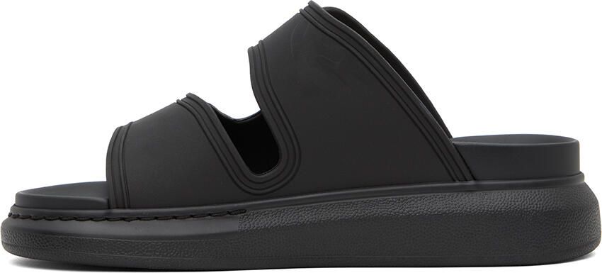 Alexander McQueen Black Oversized Hybrid Slides - Picture 3