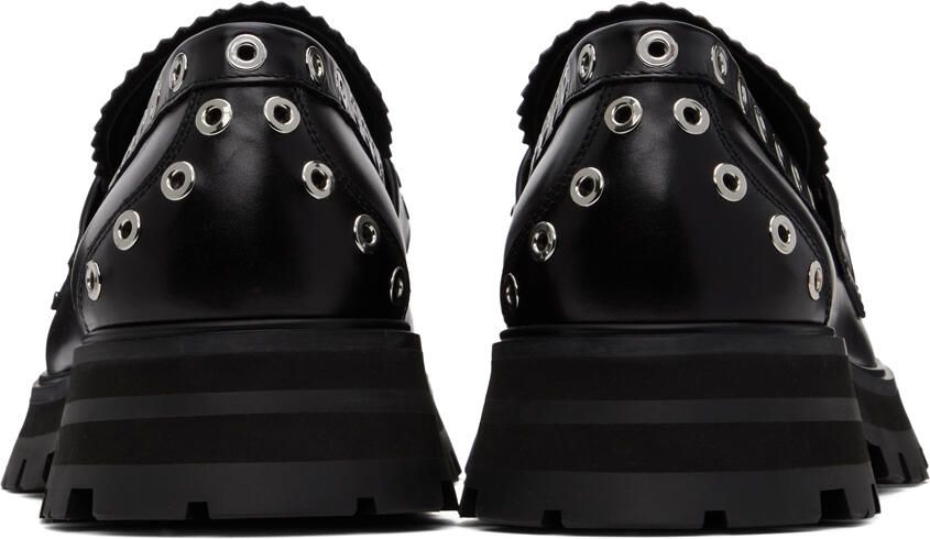 Alexander McQueen Black Penny Loafers