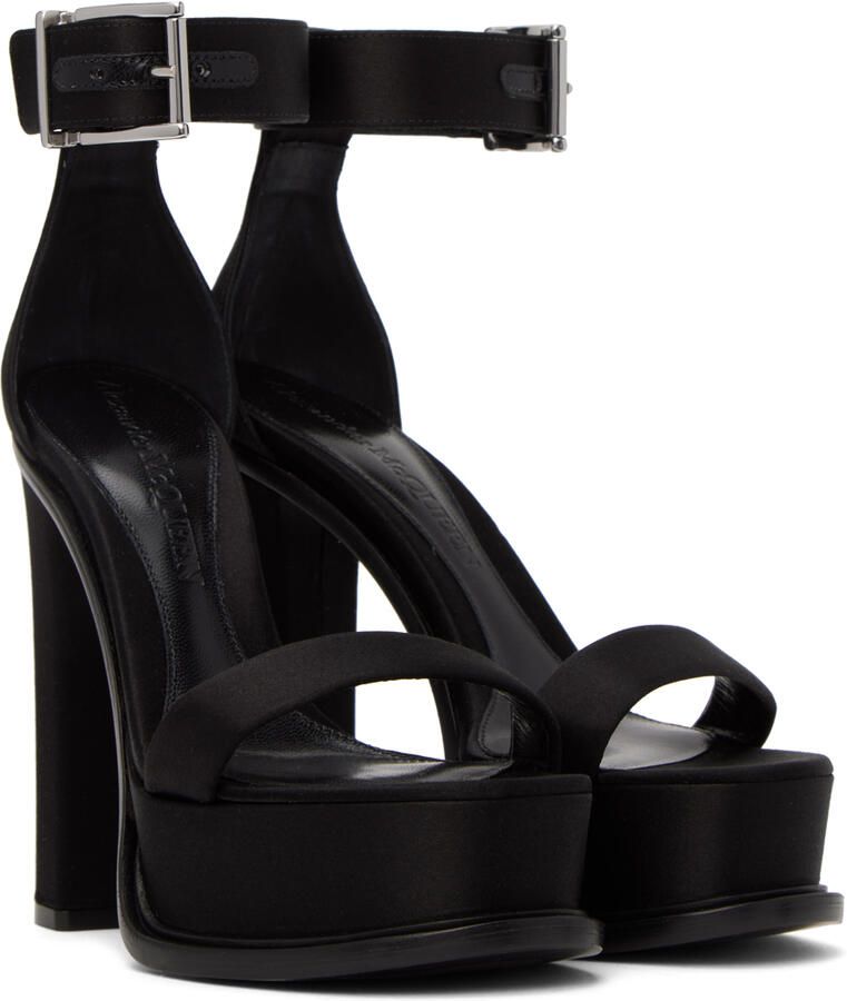 Alexander McQueen Black Platform Heeled Sandals - Picture 2