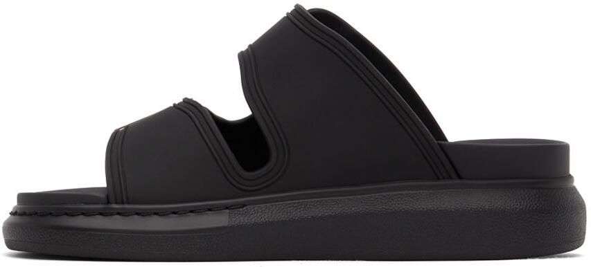 Alexander McQueen Black Rubber Hybrid Slides - Picture 4