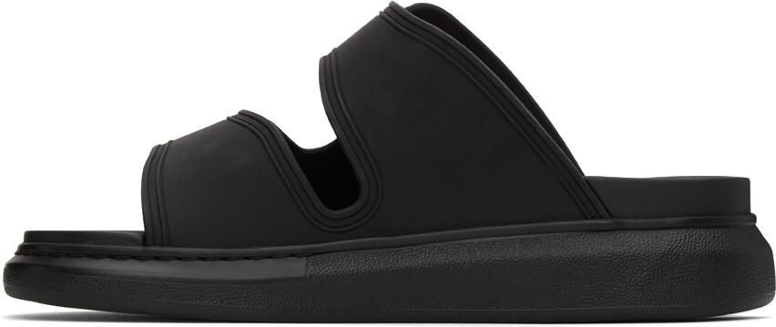 Alexander McQueen Black Rubber Hybrid Slides - Picture 3