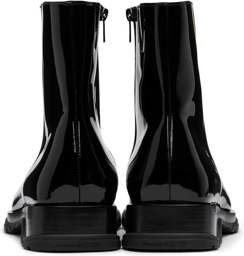 Alexander McQueen Black Slim Tread Boots