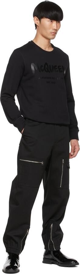 Alexander McQueen Black Slim Tread Boots - Picture 4