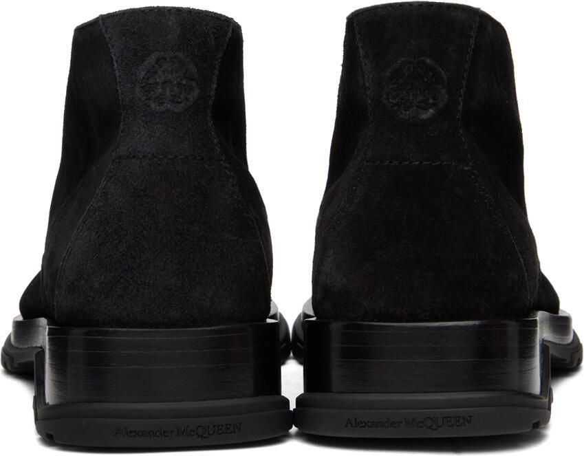 Alexander McQueen Black Suede Desert Boots