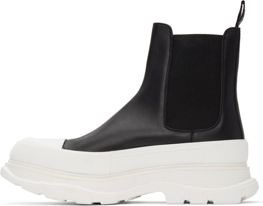 Alexander McQueen Black Tread Slick Chelsea Boots
