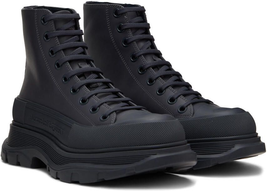 Alexander McQueen Black Tread Slick High Sneakers - Picture 2