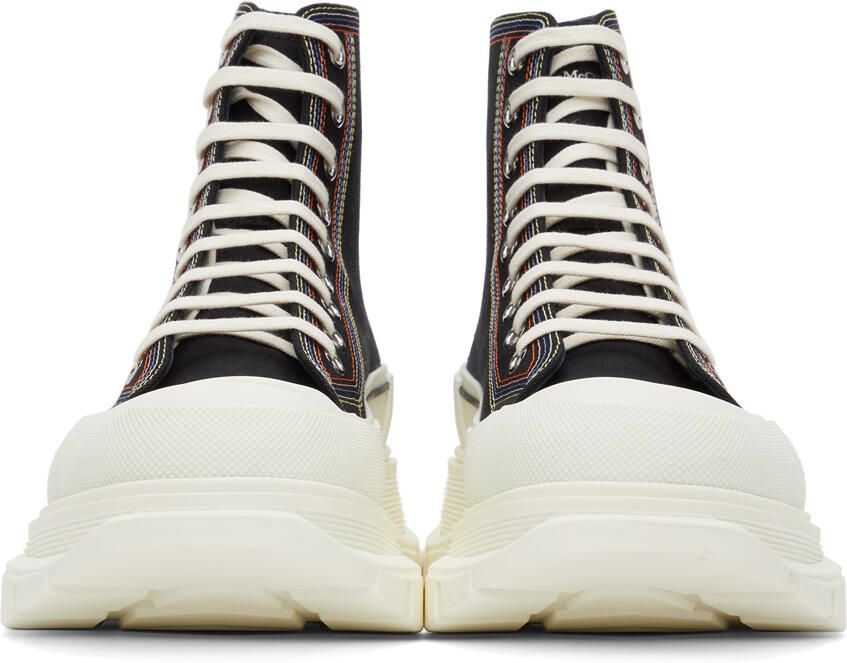 Alexander McQueen Black Tread Slick High Sneakers - Picture 2